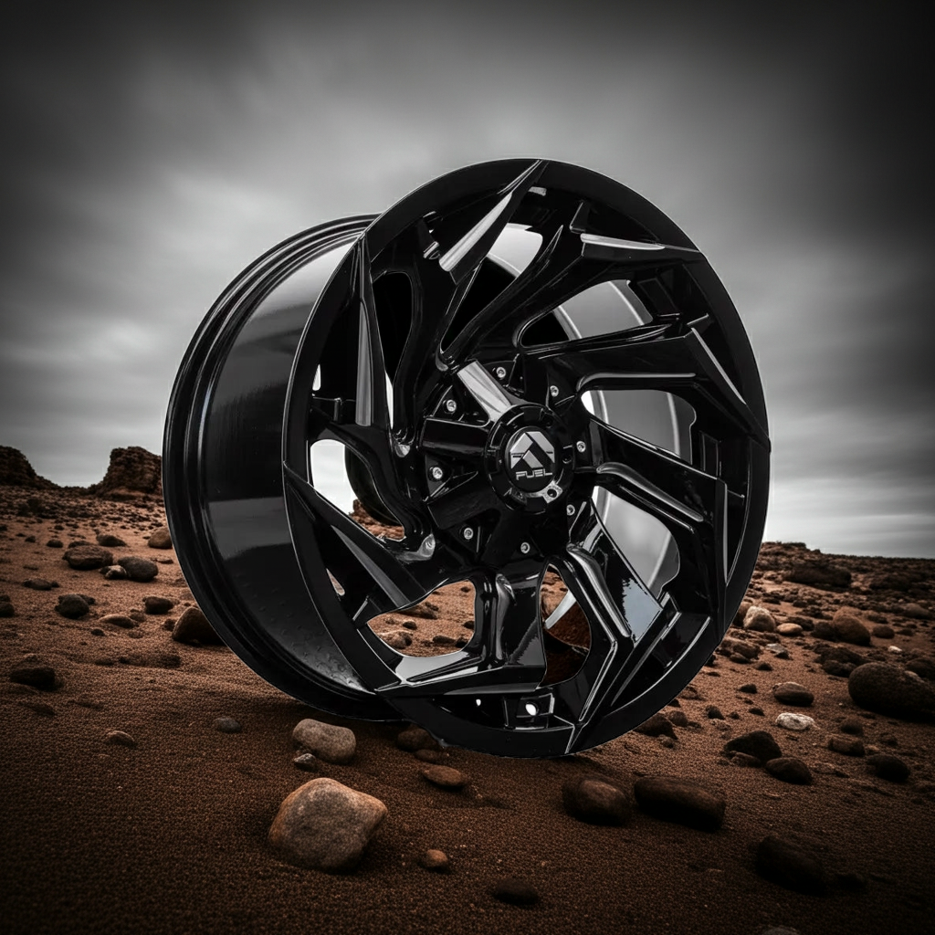 4 LLANTA 17X9 6X114 ET -12 FUEL NEGRO GLOSS