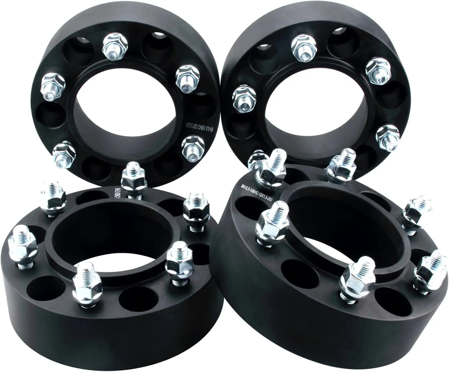 DESPLAZADORES / ESPACIADORES 6X139.7 - 1.5 PULGADAS | NEGROS CON CENTRADOR ( 4 UNIDADES)