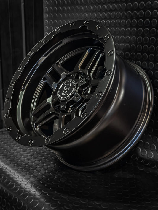 4 llantas 17x9 6x139.7 et -10 blackrhino negro mate