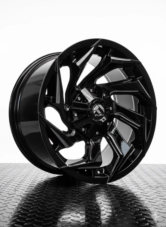4 LLANTA 17X9 6X114 ET -12 FUEL NEGRO GLOSS