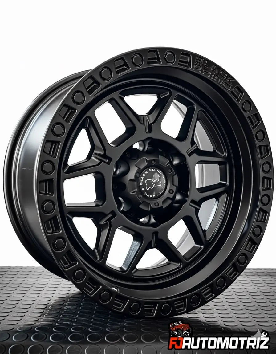 4 Llantas 17x9 6X139.7 ET -10 BLACKRHINO  Negro Mate