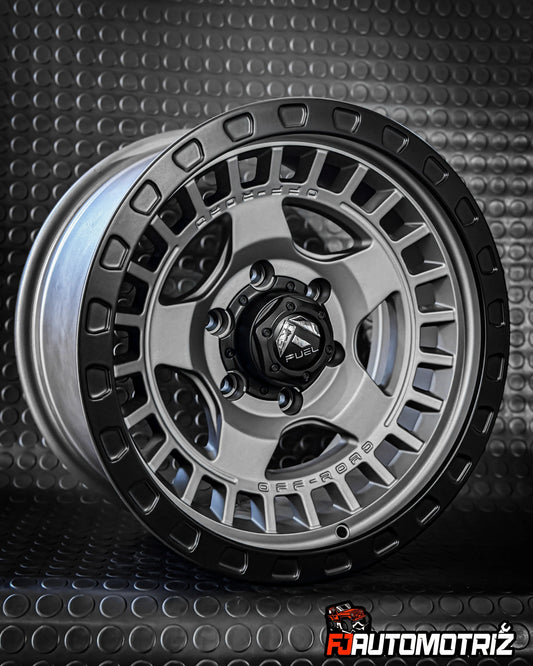 4 LLANTAS 17X9 6X139.7 FUEL ET0 GRIS/OFFROAD