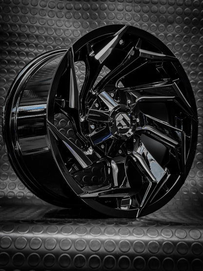 4 LLANTA 17X9 6X114 ET -12 FUEL NEGRO GLOSS