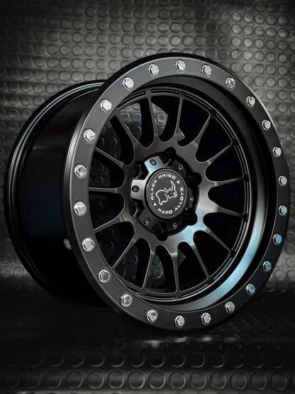 4 Llantas 17x9 6x139.7 ET -25 Black Rhino negro mate