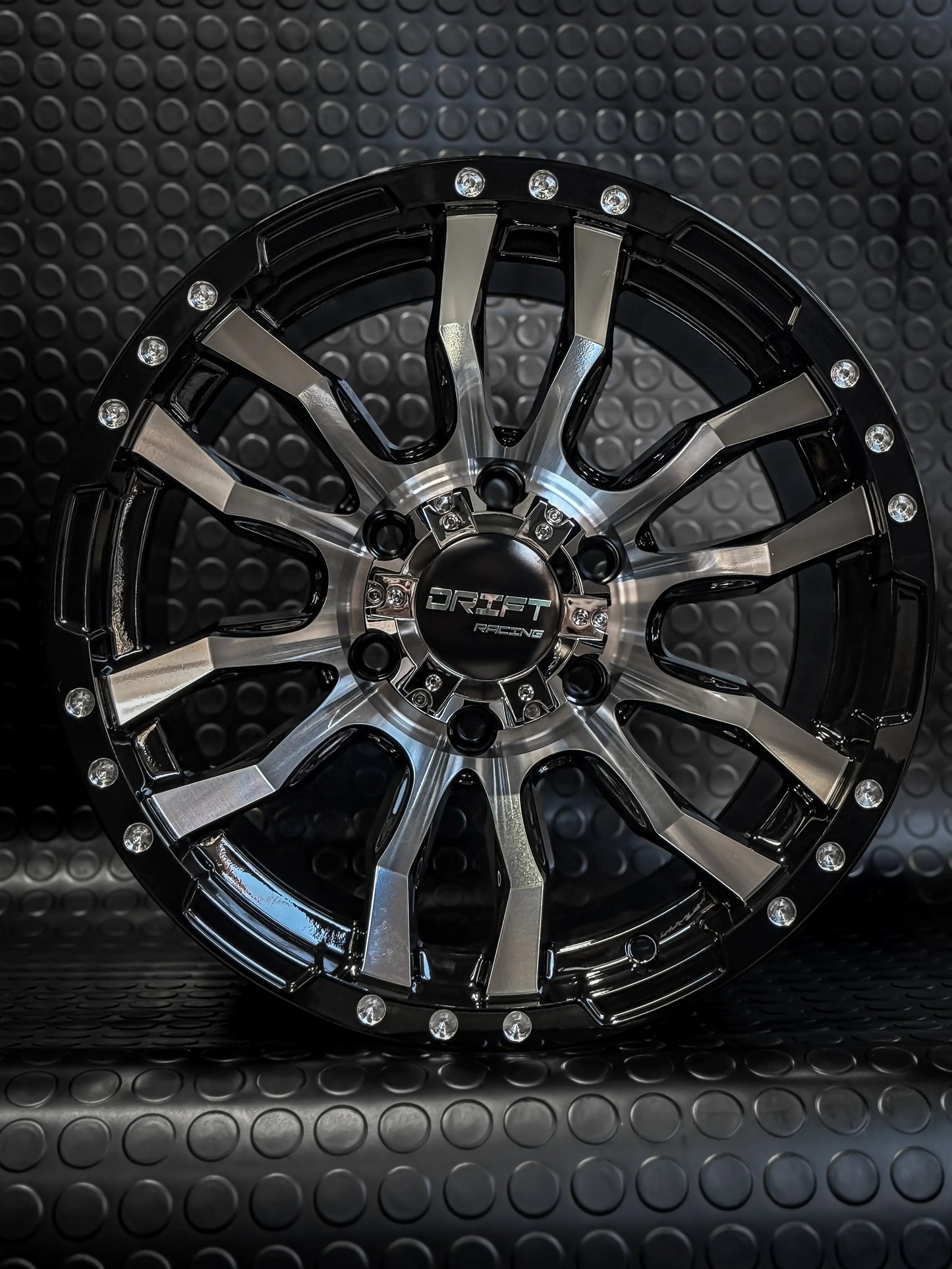 4 Llanta 16x10 6x139.7 ET -44 Negro Gloss + Cromado Drift R