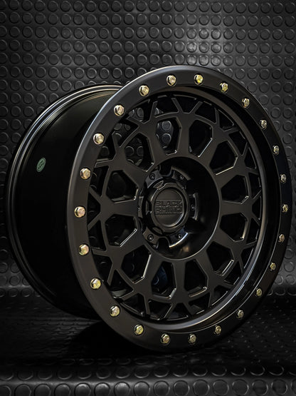 4 Llantas 17x9 6x139.7 ET -12  Black Rhino negro mate estilo beadlock