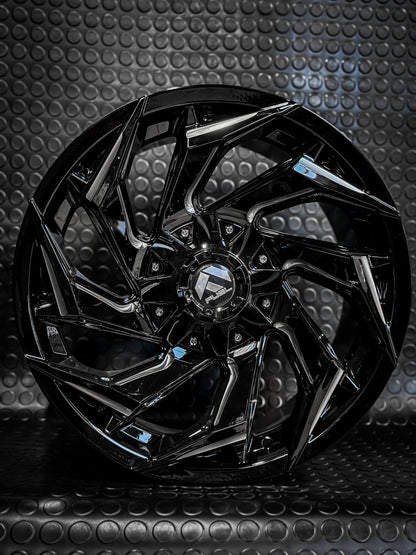 4 LLANTA 17X9 6X114 ET -12 FUEL NEGRO GLOSS