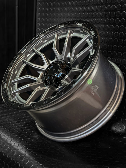4 Llantas 17x9 6x139.7 Et -12 Blackrhino Gris Gloss