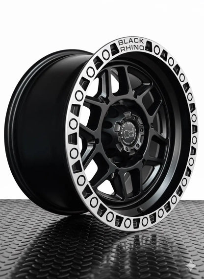 4 Llantas 16x8 6x139.7 ET 0 Black Rhino negro mate borde cromadas