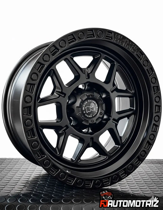 4 Llantas 17x9 6X139.7 ET -10 BLACKRHINO  Negro Mate