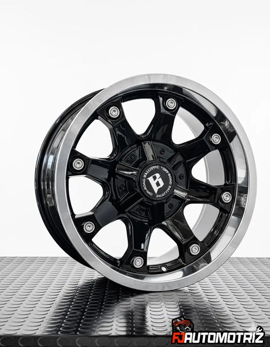 4 Llantas 16x8 6x139.7 ET 0 Negro Gloss / cromado B