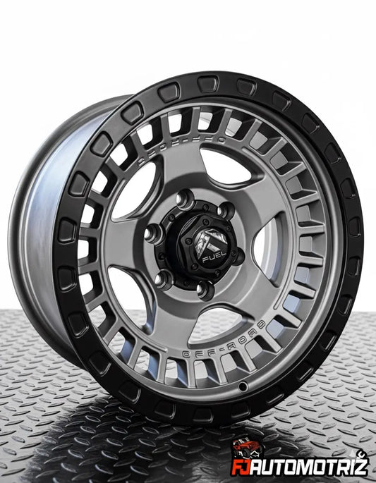 4 LLANTAS 17X9 6X139.7 FUEL ET0 GRIS/OFFROAD