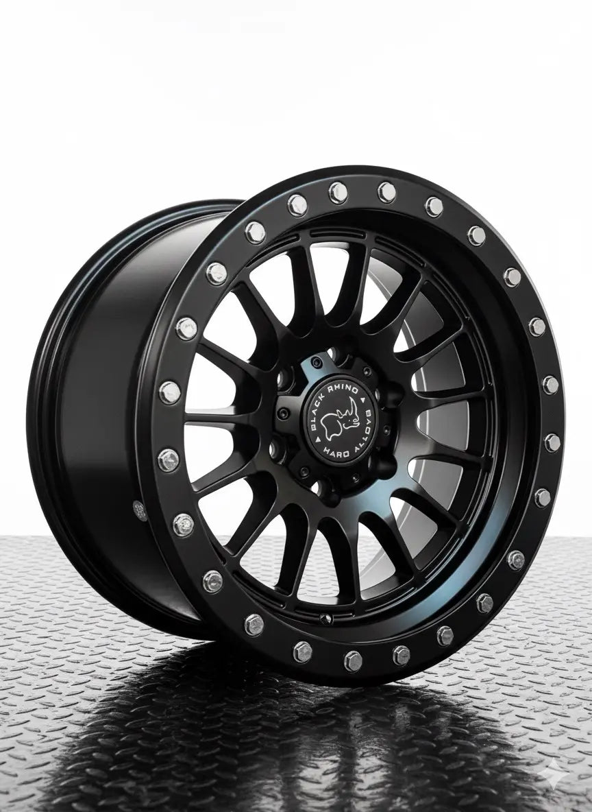 4 Llantas 17x9 6x139.7 ET -25 Black Rhino negro mate