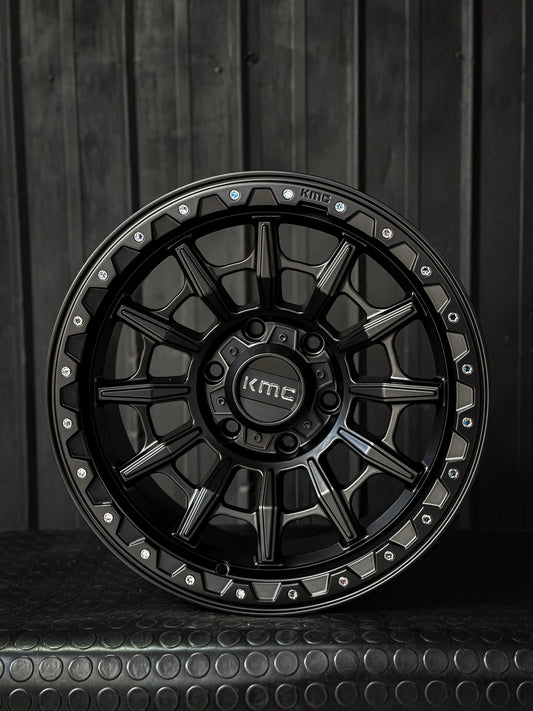 4 Llantas 17x9 6x139.7 Et-10 negro mate KMC