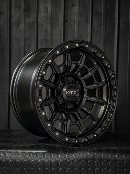 4 Llantas 17x9 6x139.7 Et-10 negro mate KMC