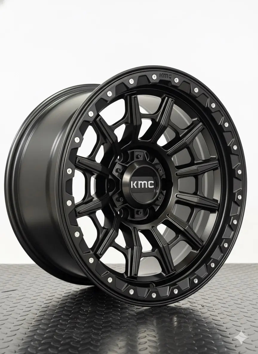 4 Llantas 17x9 6x139.7 Et-10 negro mate KMC