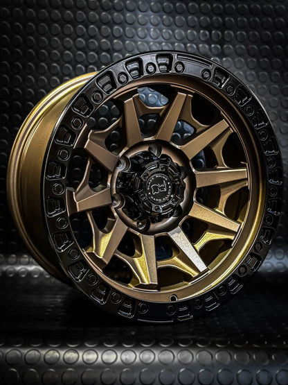 4 Llantas 17x9 6x139.7 BlackRhino ET -12 Bronce