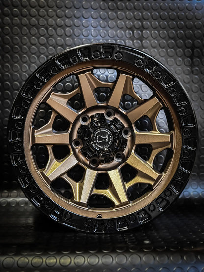 4 Llantas 17x9 6x139.7 BlackRhino ET -12 Bronce