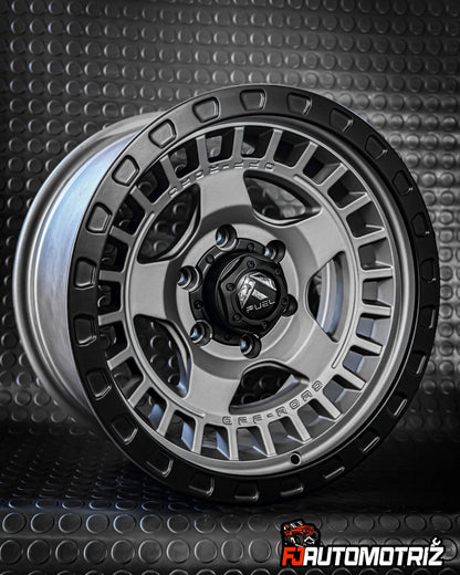 4 LLANTAS 17X9 6X139.7 FUEL ET0 GRIS/OFFROAD